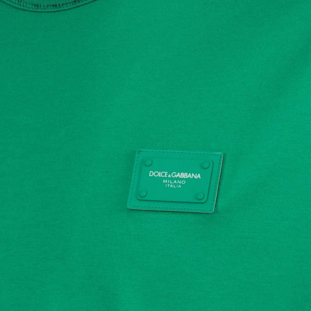 Dolce & Gabbana Logo Plaque T-Shirt Green Heren