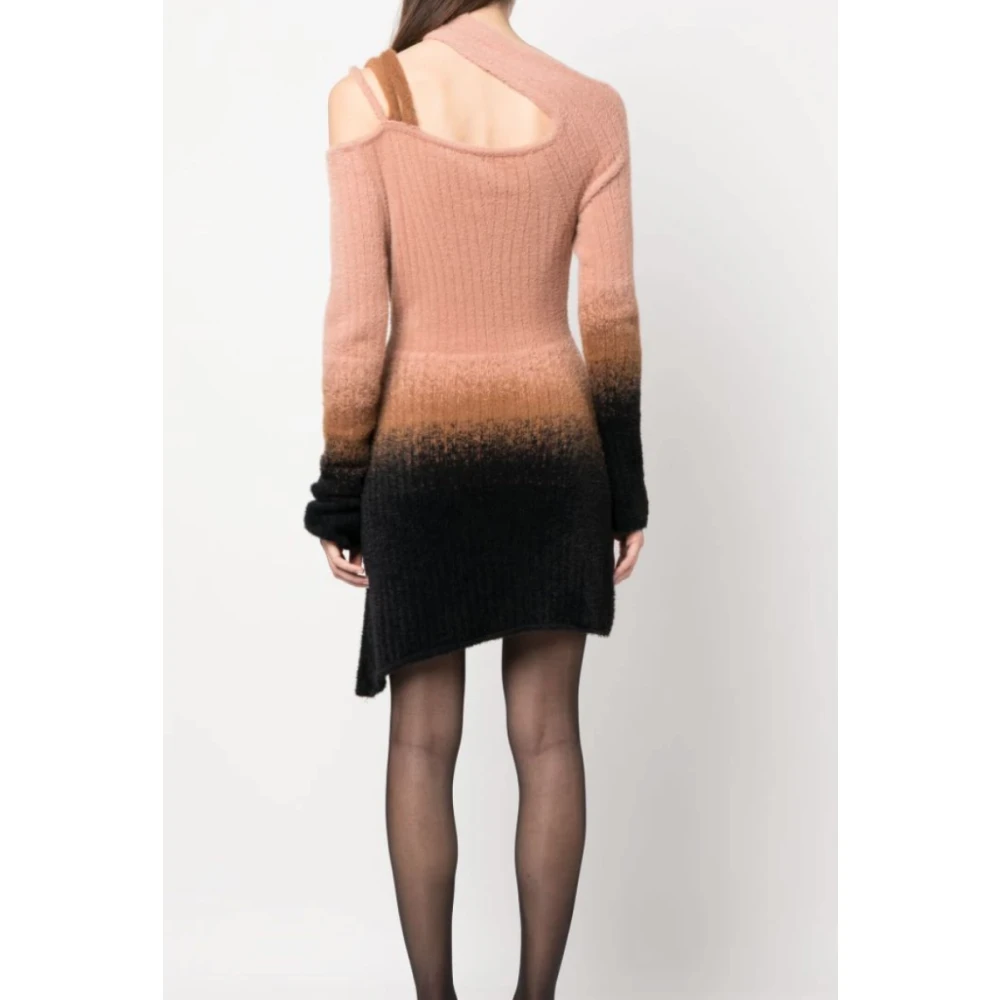 Ottolinger Crossover Mini Jurk Zwart Wit Roze Multicolor Dames