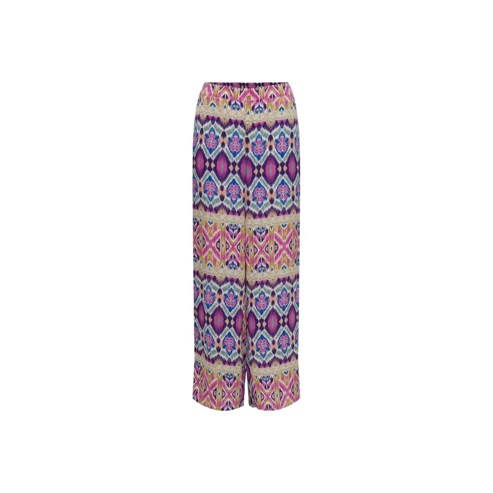 Only Women's Multicolor Wide Trousers, M, Spring/Summer Palazzo Trousers Collection