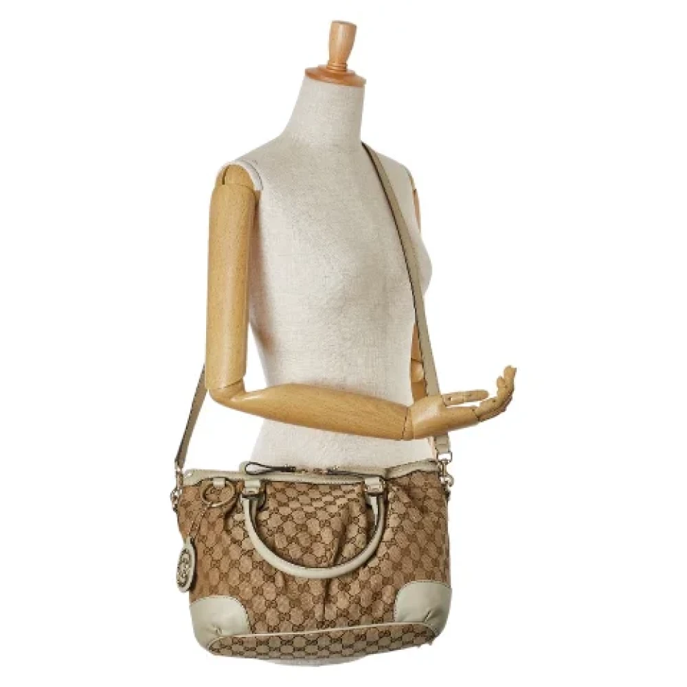 Gucci Vintage Pre-owned Canvas gucci-bags White Dames
