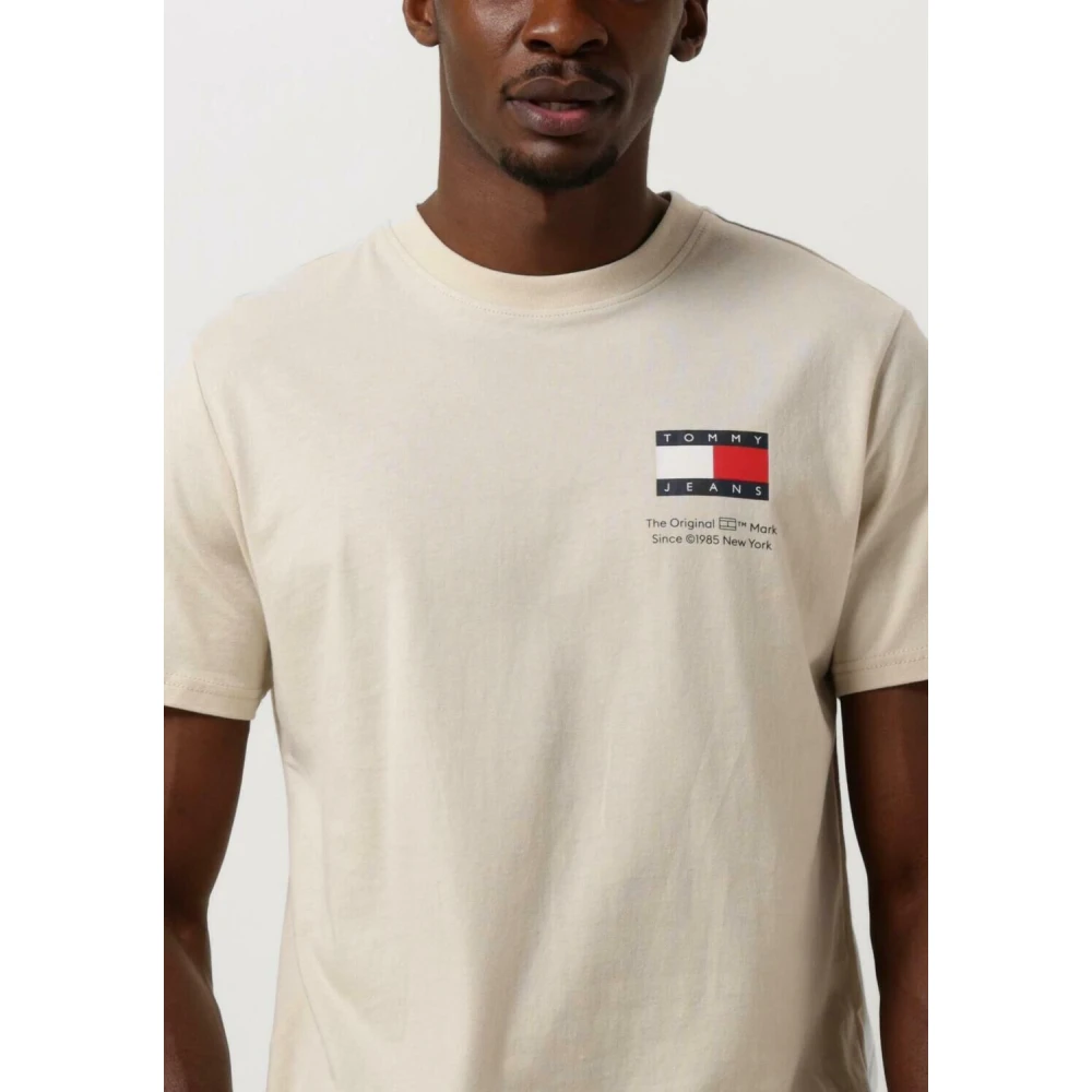 Tommy Jeans Heren Polo & T-shirts Slim Essential Flag Tee Blue Heren