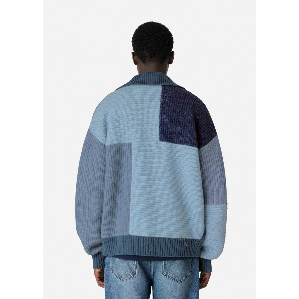 Axel Arigato Franco Patch Cardigan Blue Heren