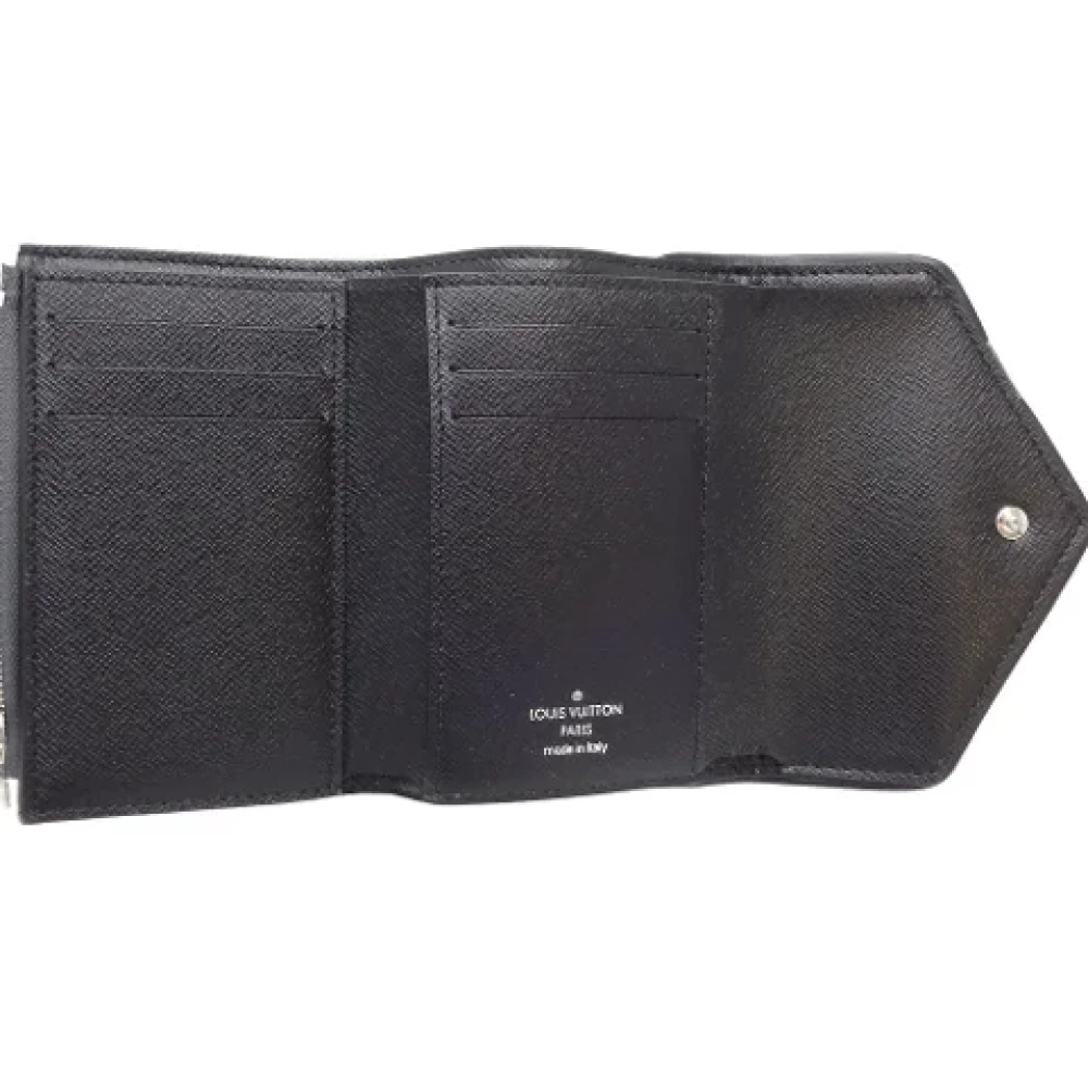 Louis Vuitton Vintage Pre-owned Denim wallets Gray Dames