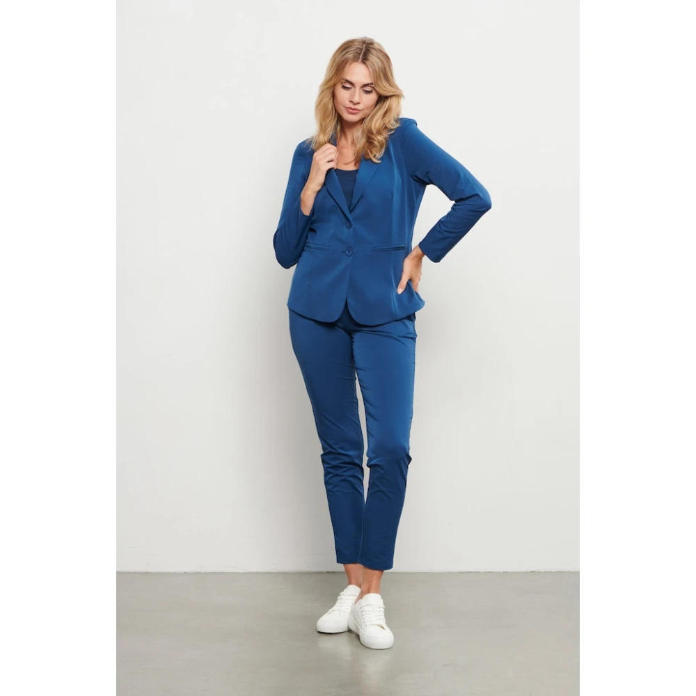 &Co Woman Co Woman broek Travel Penny Travel Pa100-2 41060 Blue Dames