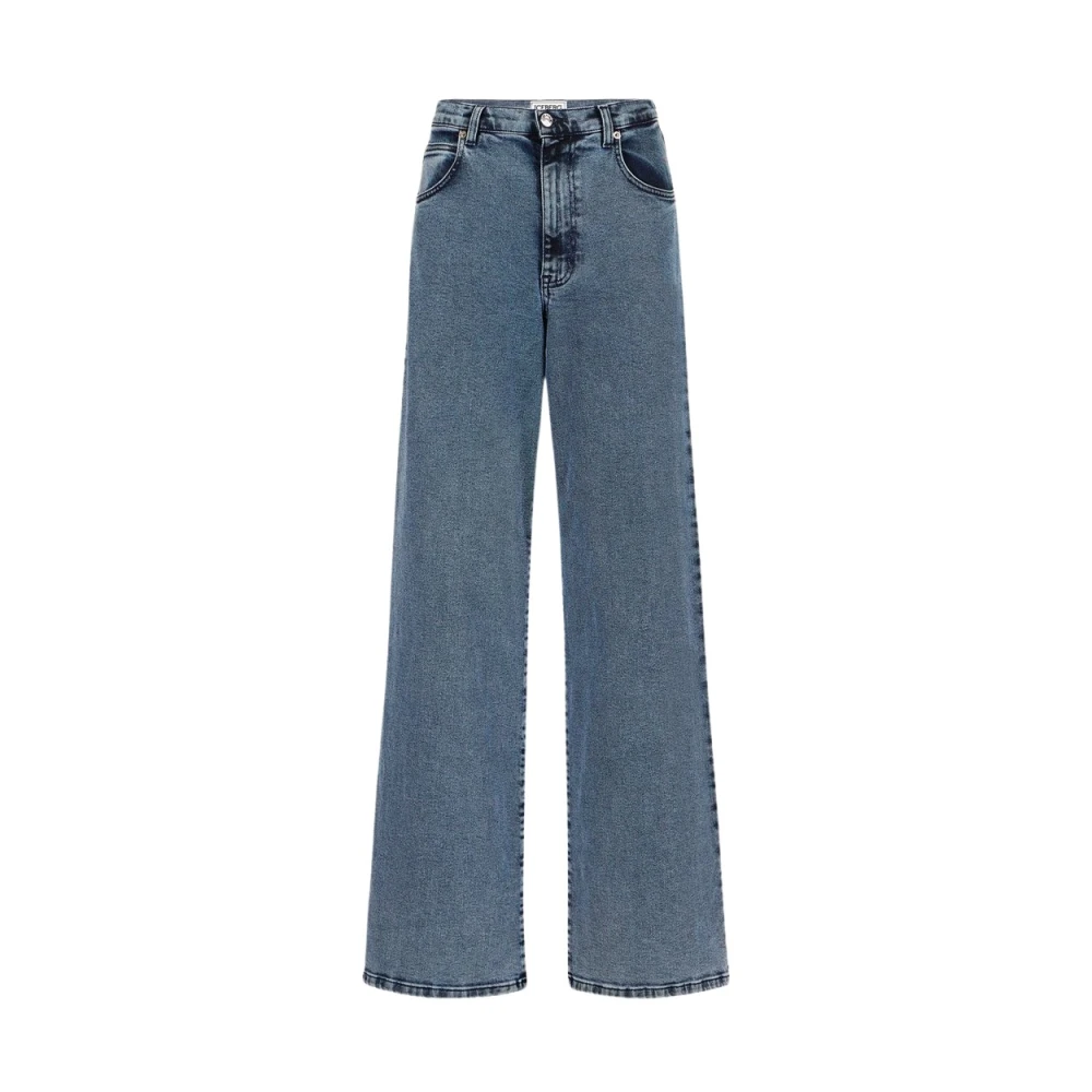 Iceberg 5 zakken grote flare fit broek Blue Dames