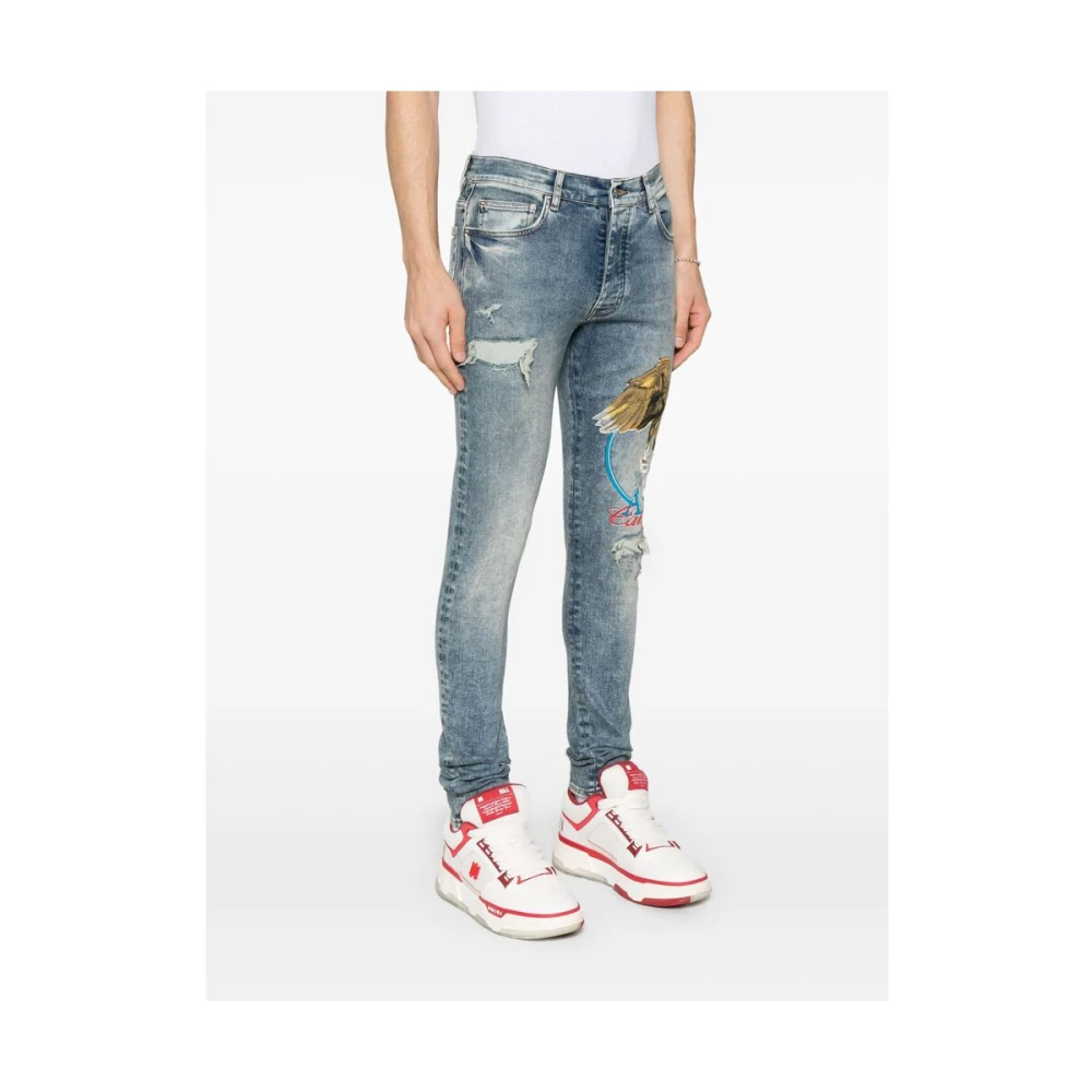 Amiri Blauwe Klassieke Five-Pocket Jeans Blue Heren