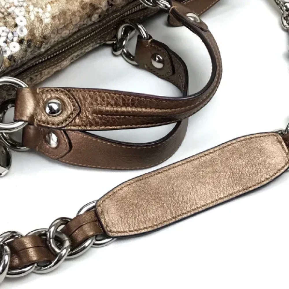 Coach Pre-owned Fabric handbags Brown Dames