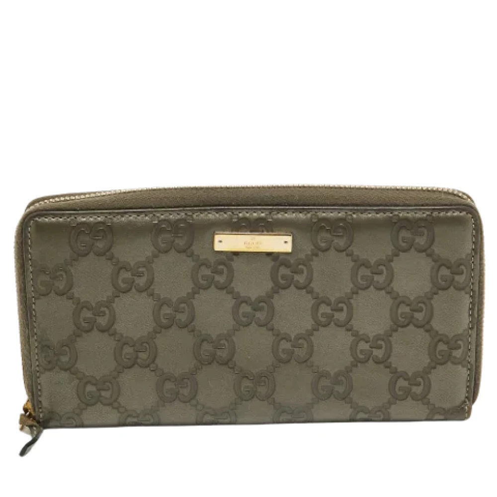 Gucci Vintage Pre-owned Leather wallets Green Dames