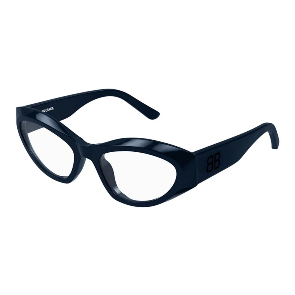 Balenciaga Women's Blue Glasses, 55 Mm, Cat Eye Optical Frame