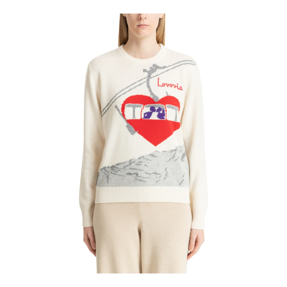 MC2 Saint Barth Abstract Multikleur Logo Sweater Multicolor Dames