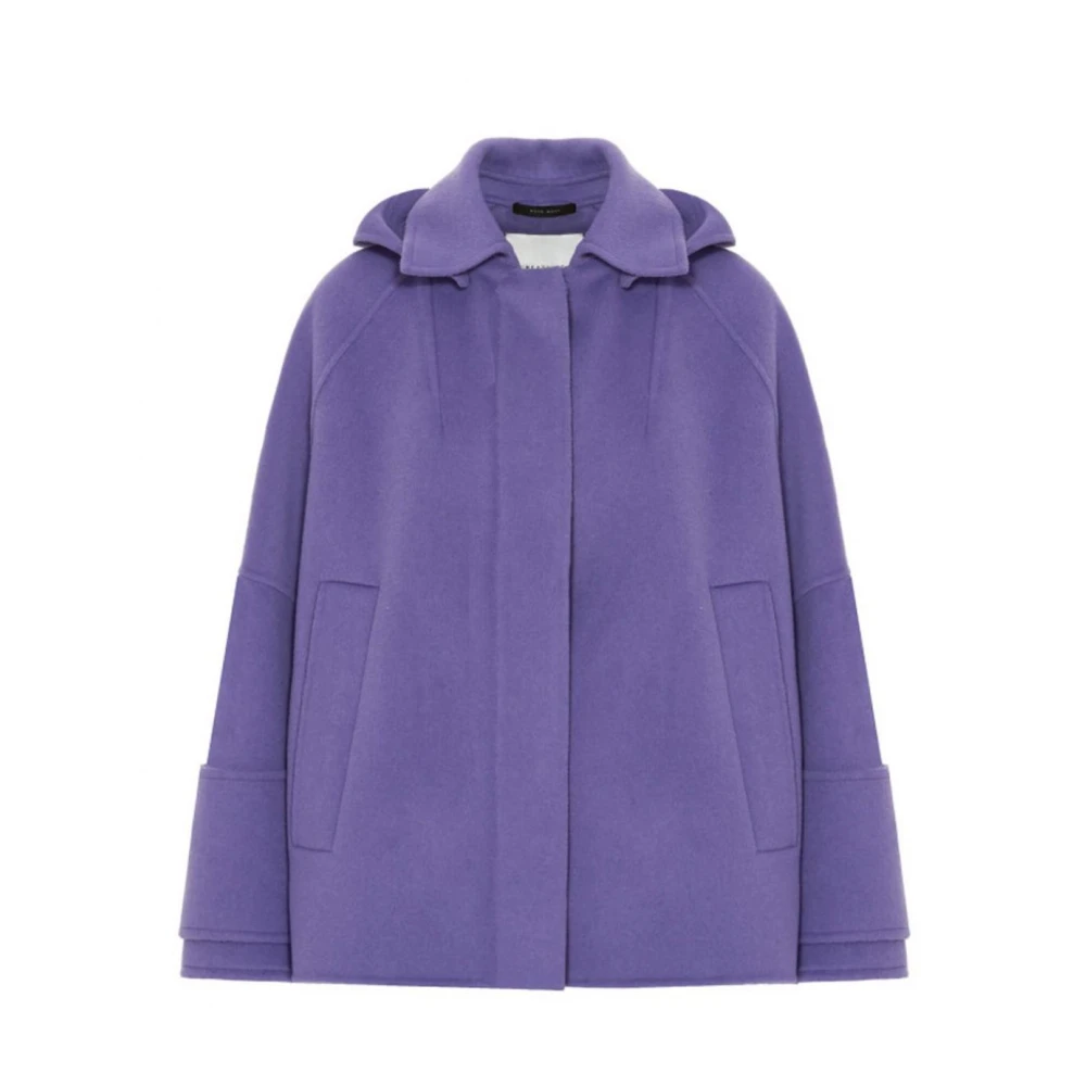 Beatrice .b Wollen parka met uitlopende silhouet Purple Dames