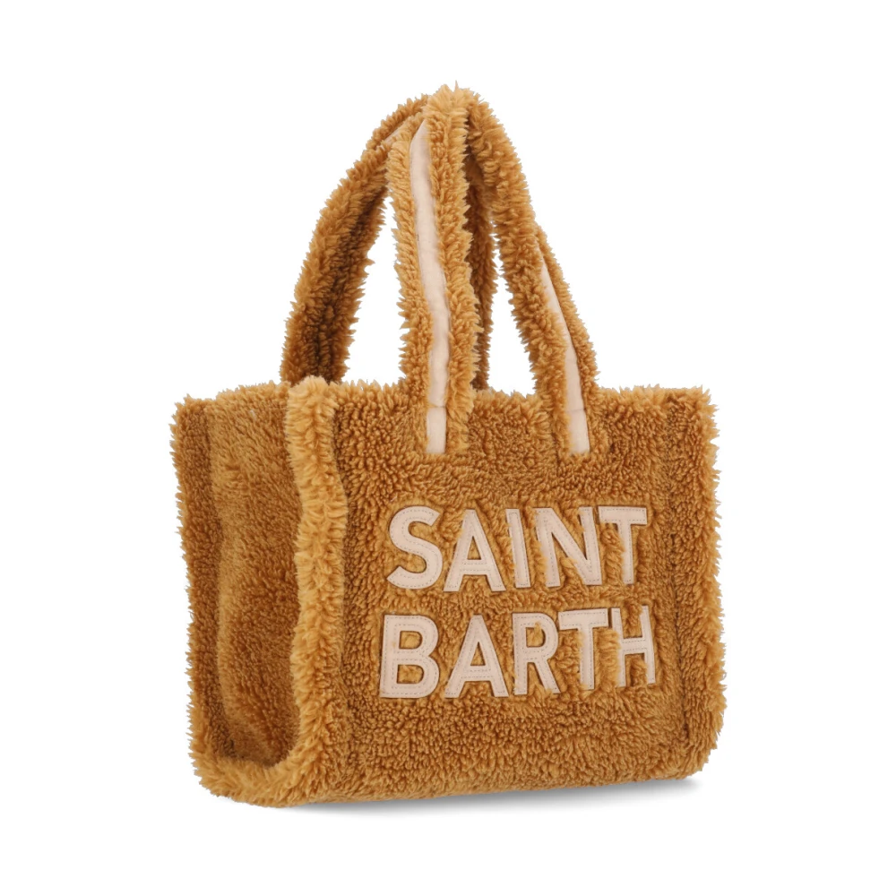 Saint Barth Bruine Teddy Handtas met Twee Handvatten Brown Dames