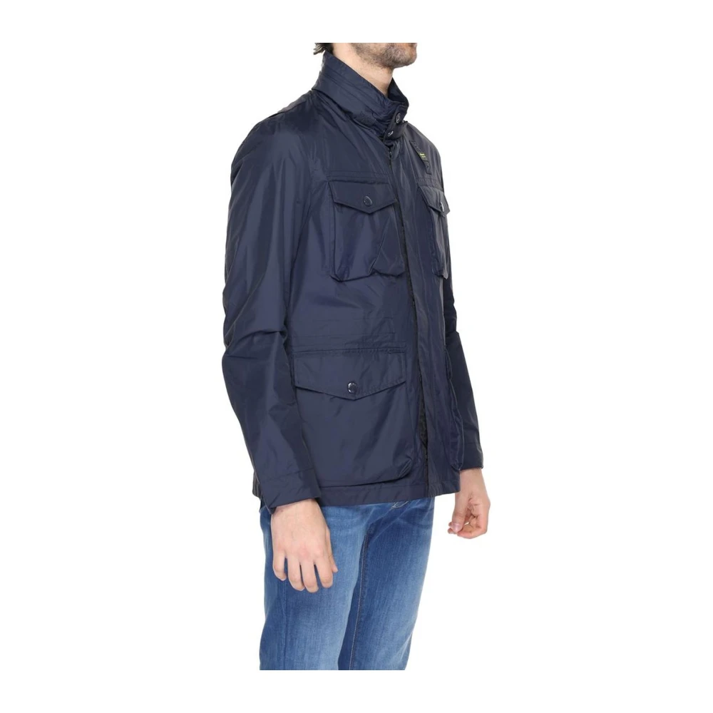 Blauer Lichtgewicht Polyamide Lente Zomer Herenjas Blue Heren