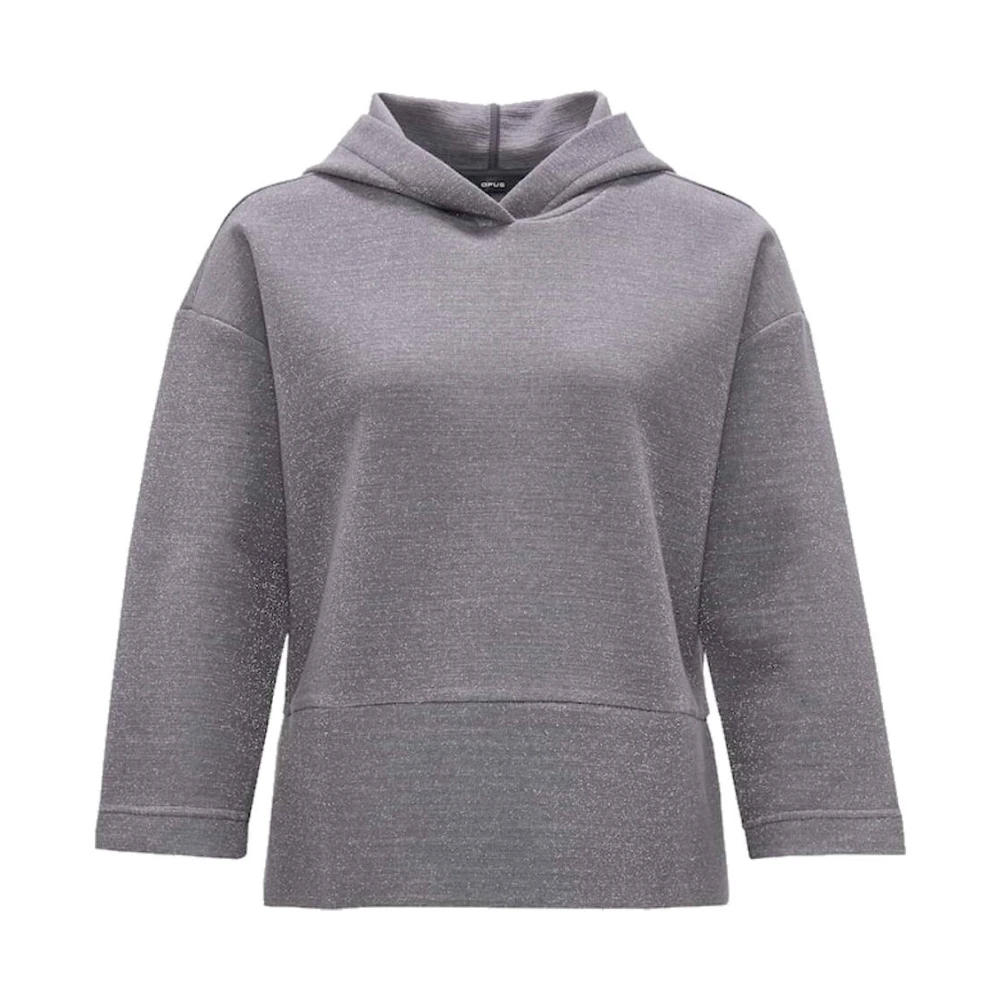 Opus Glitterende Sweater Gray Dames