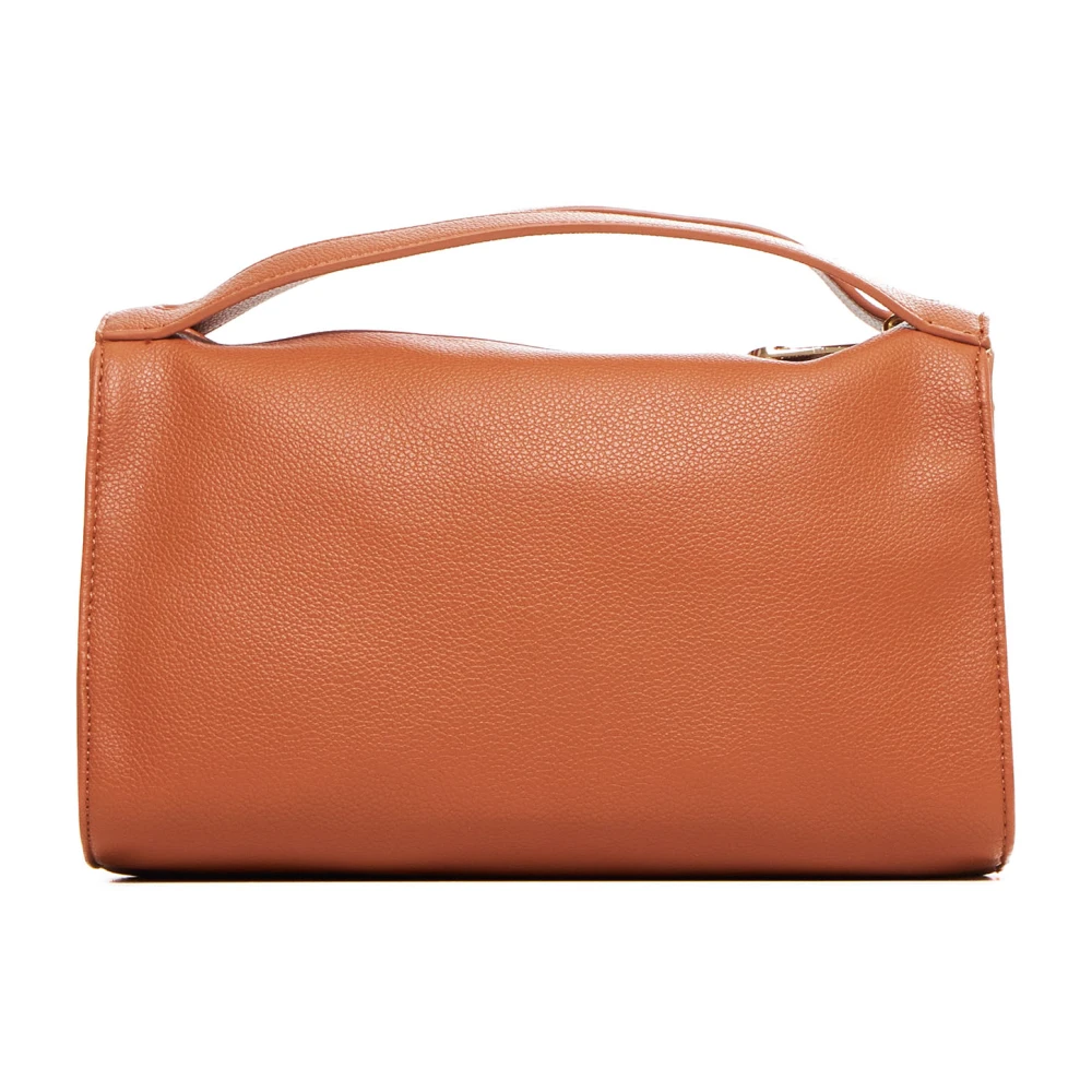 V73 Bruine Leren Tas Brown Dames