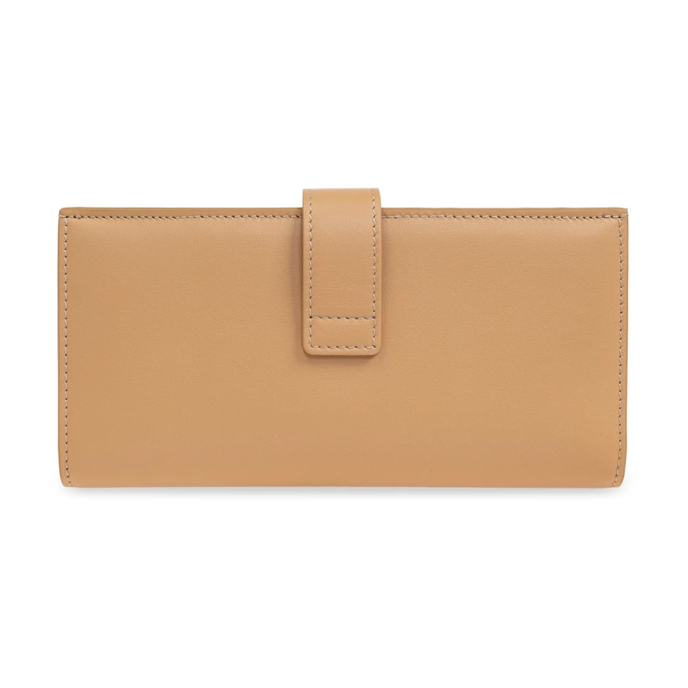 Salvatore Ferragamo Leren portemonnee Beige Dames