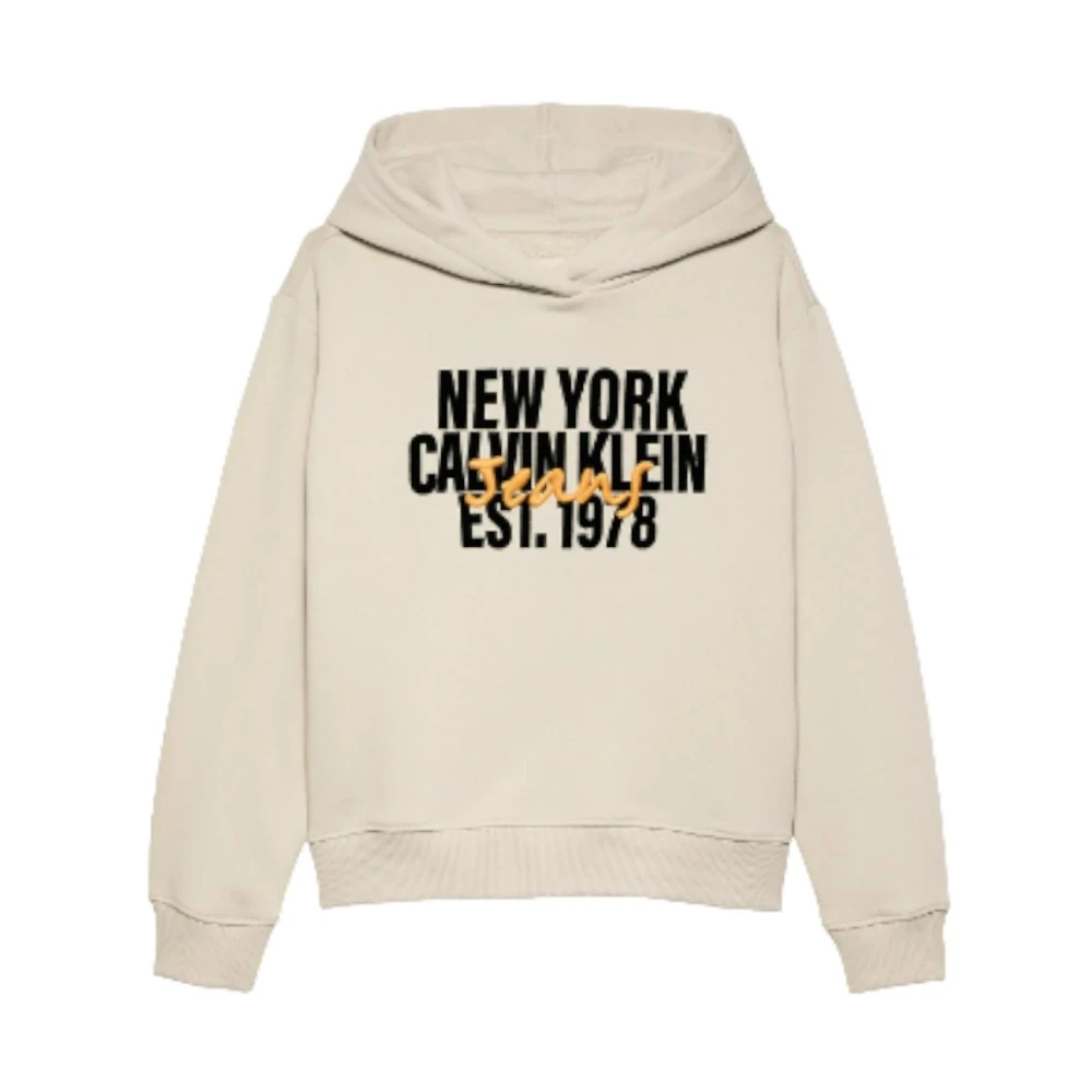 Calvin Klein Men's Beige Hooded Sweatshirt
