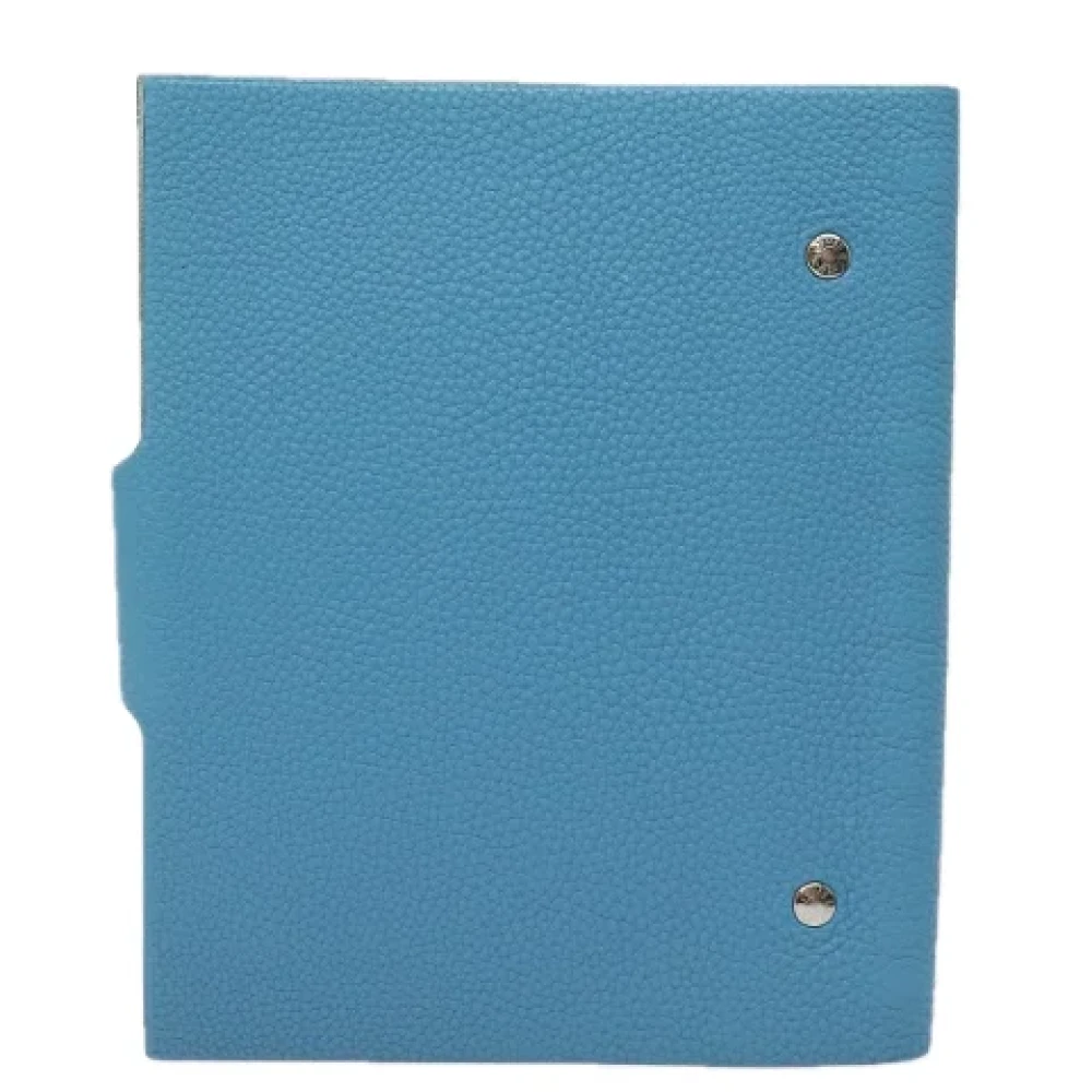Hermès Vintage Pre-owned Leather home-office Blue Dames