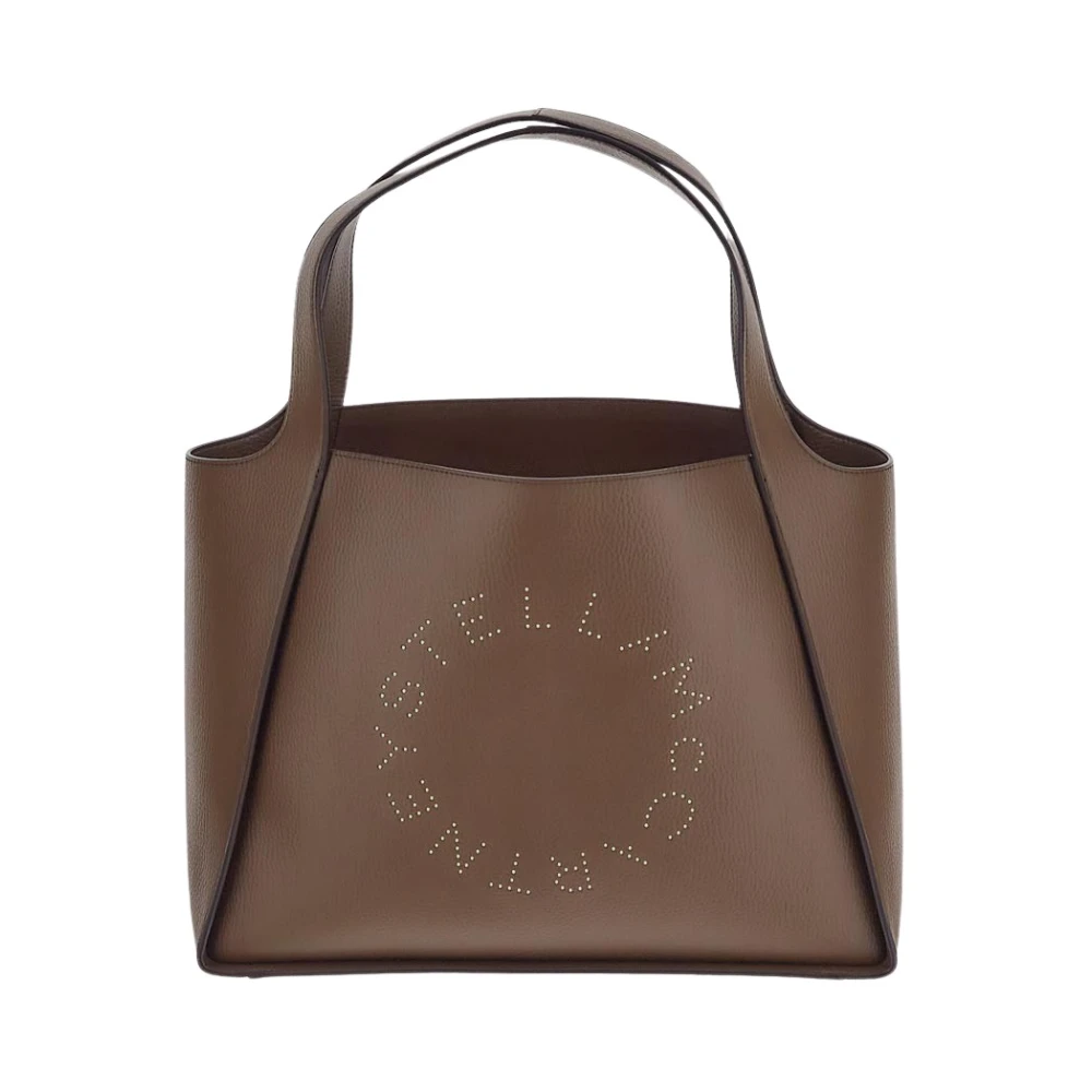 Stella Mccartney Logo Tote Shopper Tas Brown Dames