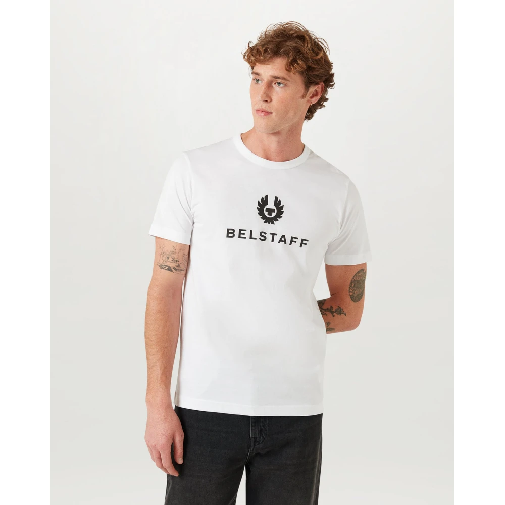 Belstaff Handtekening Phoenix T-shirt Inkt Donker White Heren