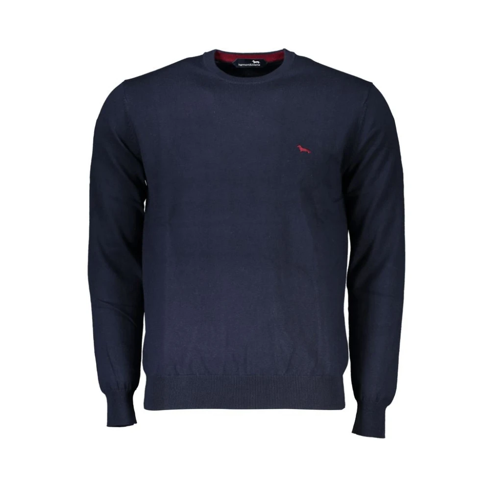 Harmont & Blaine Men's Blue Harmont Blaine Crew Neck Embroidered Jumper 2XL