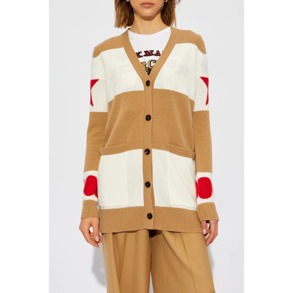 Max Mara Cardigan `Valido` Beige Dames