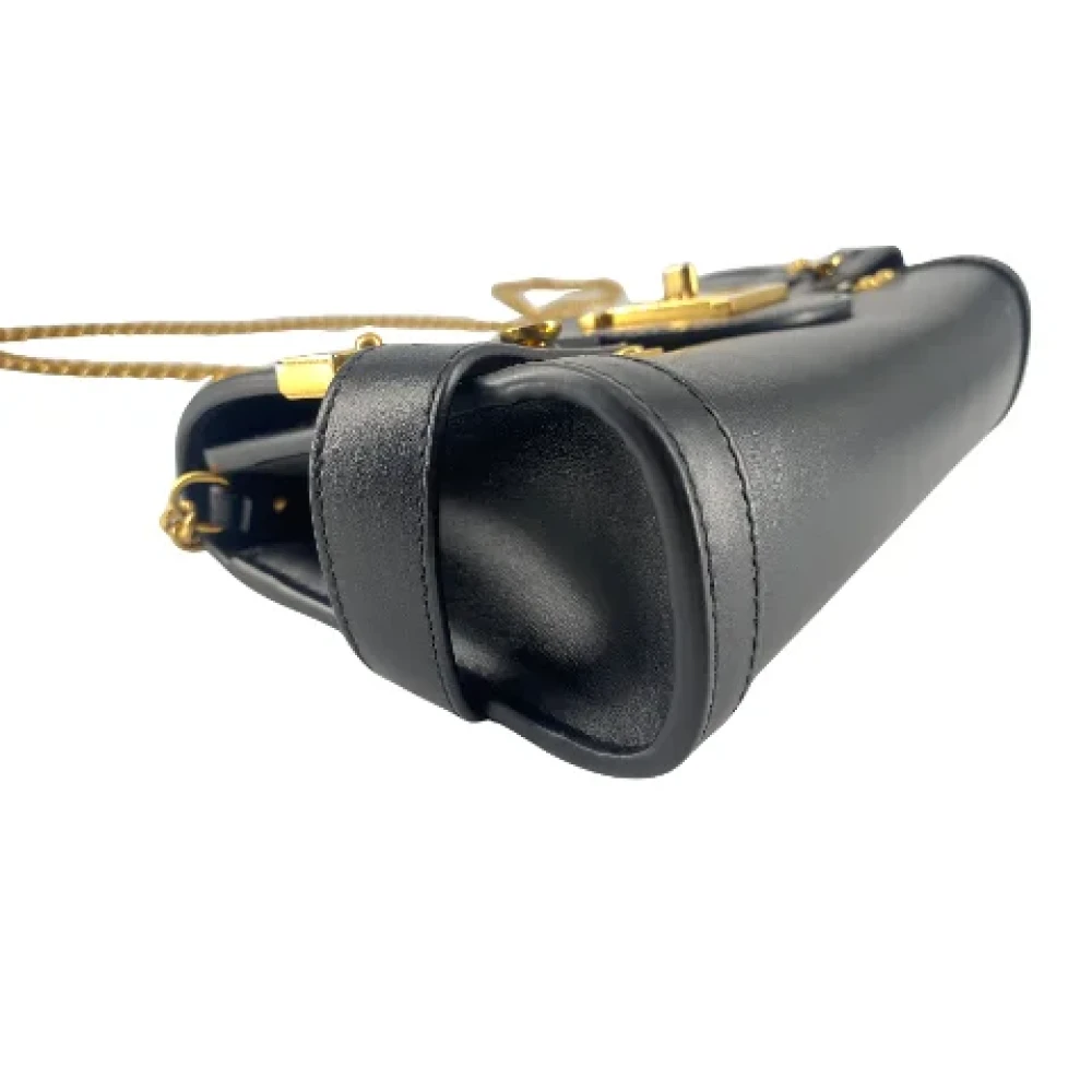 Balmain Pre-owned Leather shoulder-bags Black Dames