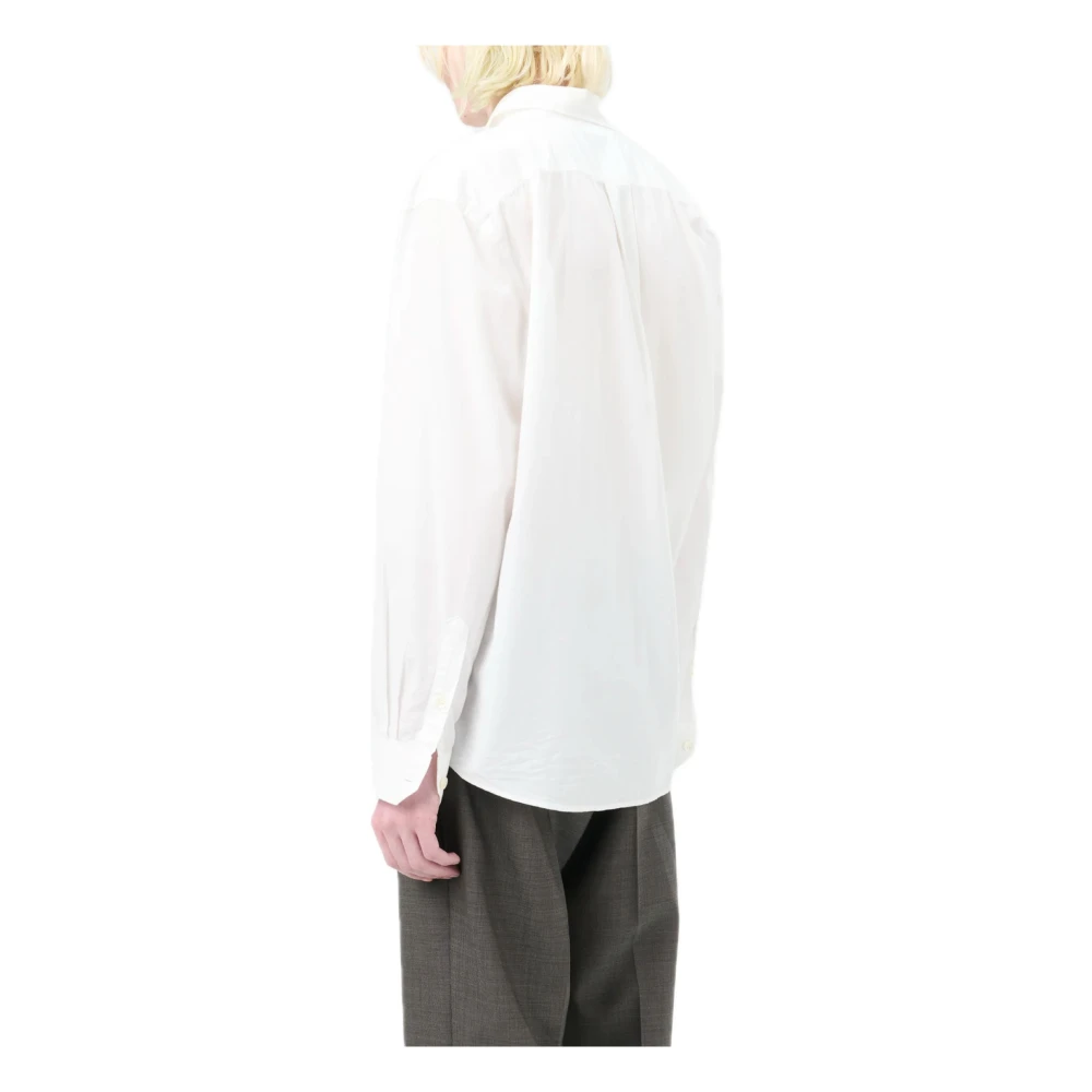 Our Legacy Witte Liquid Poplin Beyond Overhemd White Heren