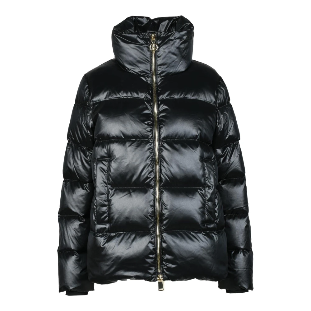 People of Shibuya Piumino jas met polyester en polyamide Black Dames