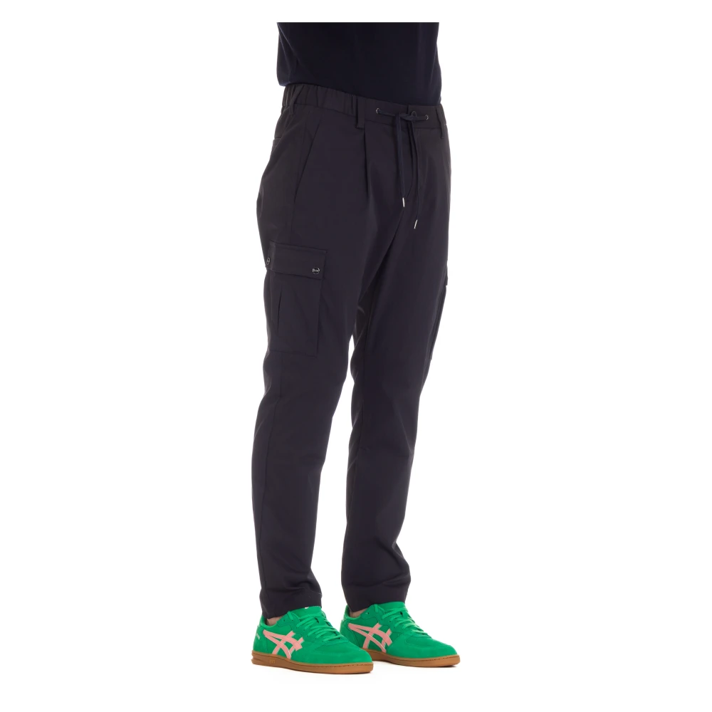 Herno Blauwe Broek met Rits en Koord Blue Heren