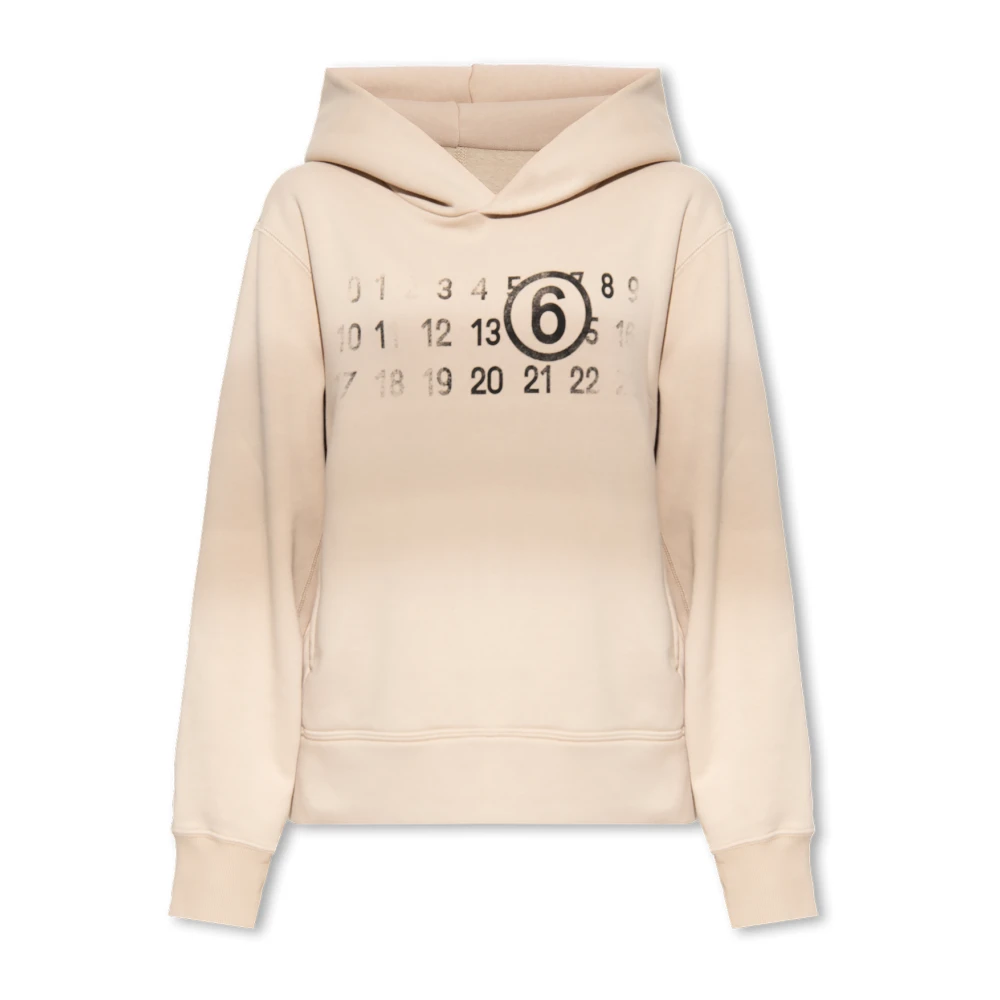 MM6 Maison Margiela Modieuze hoodie voor vrouwen Beige Dames