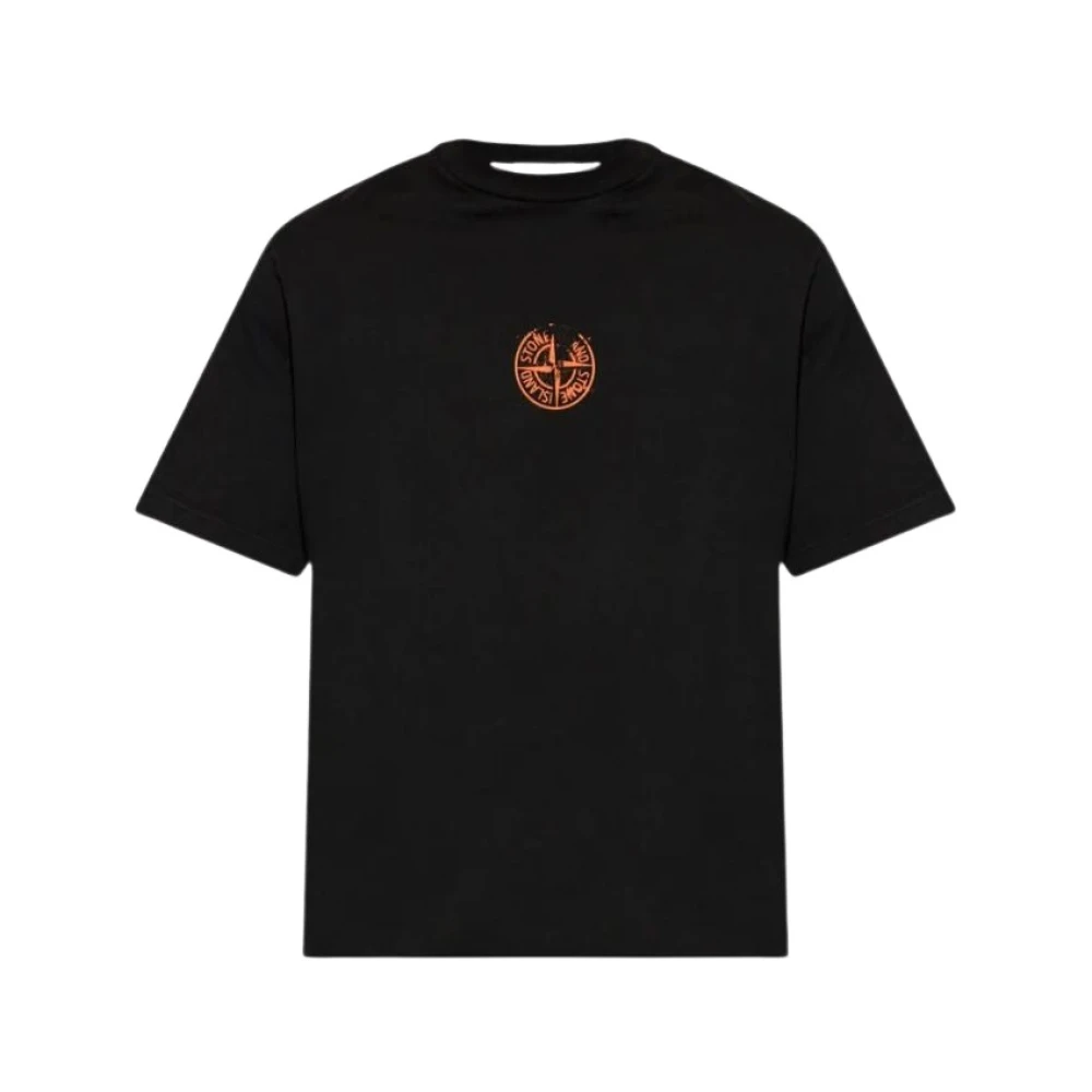 Stone Island Black T-Shirts - Male - T-Shirts - M - Tops