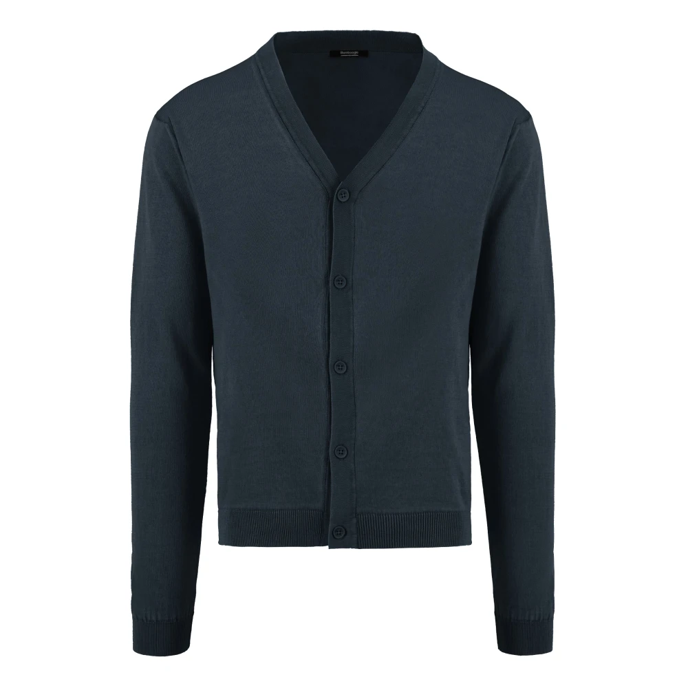Bomboogie Men's Blue Cardigans, M, V-Neck Cotton Cardigan