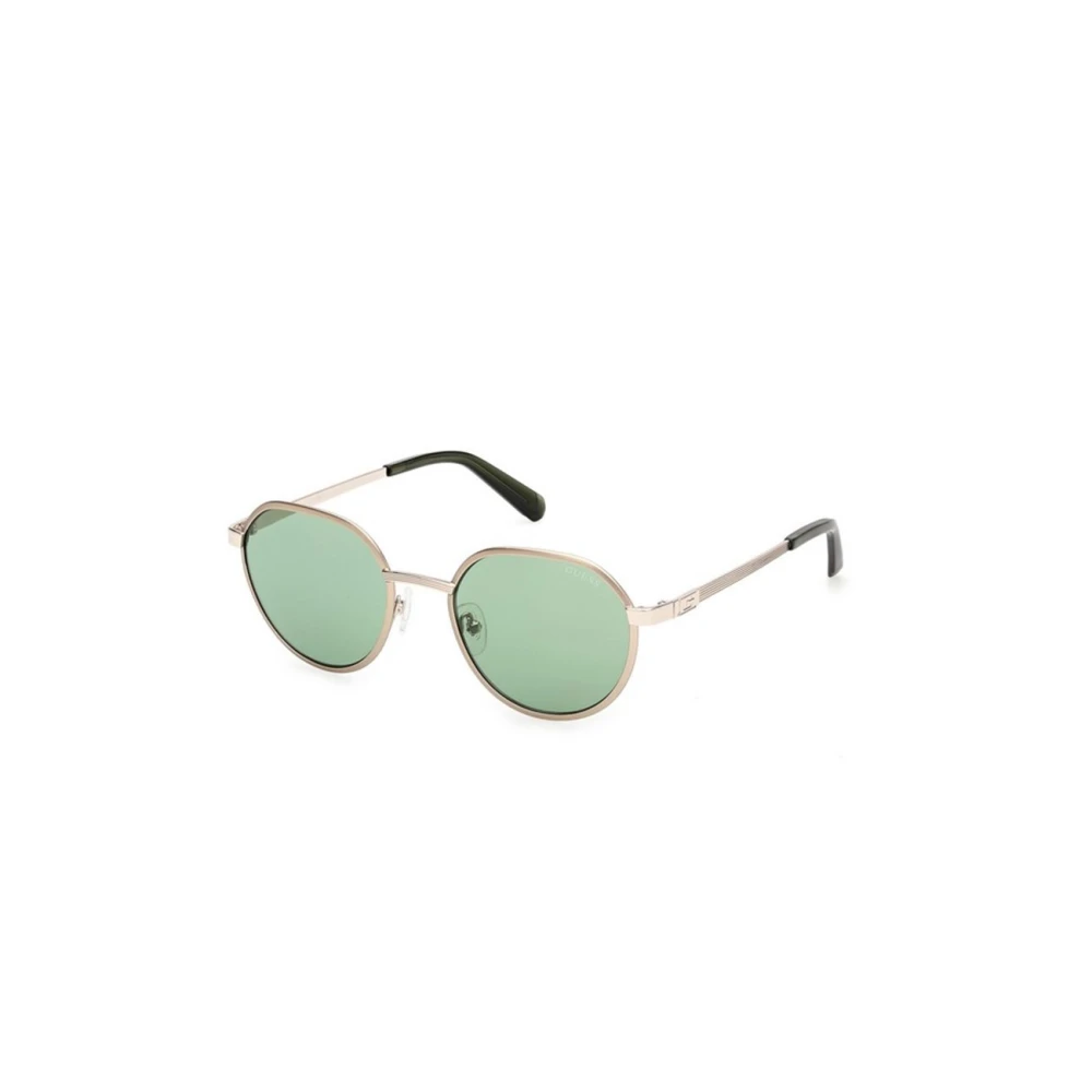 Guess Yellow Sunglasses, Male, 51 Mm, Round Metal Sunglasses