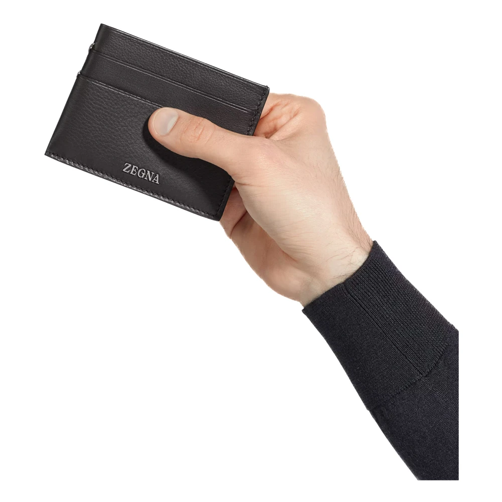 Ermenegildo Zegna Bruine Portemonnee met Soft-Touch Design Brown Unisex