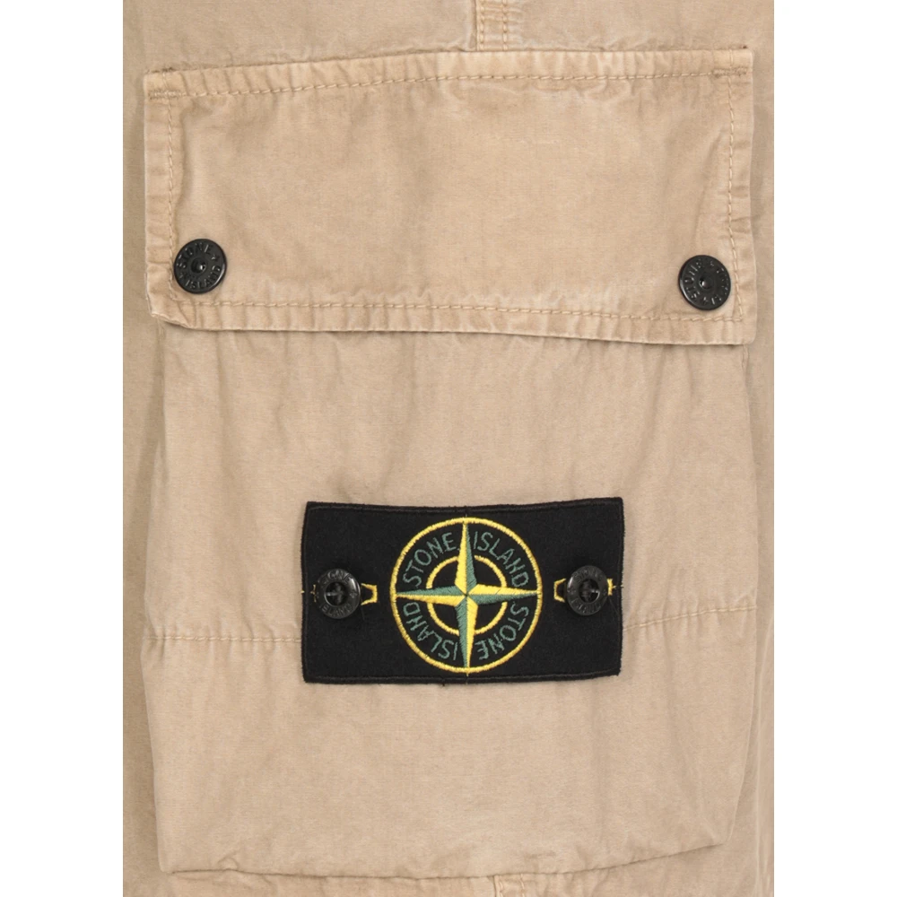 Stone Island Beige Bermuda Shorts met Zakken Beige Heren