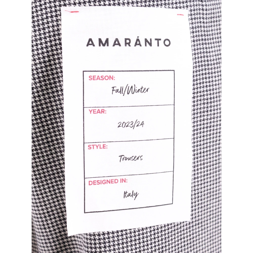 Amaránto Zwarte wollen broek met ritssluiting Multicolor Heren