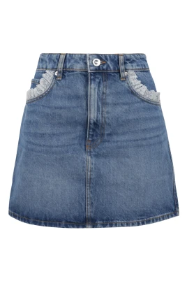Jeanskjol i styvt denimtyg
