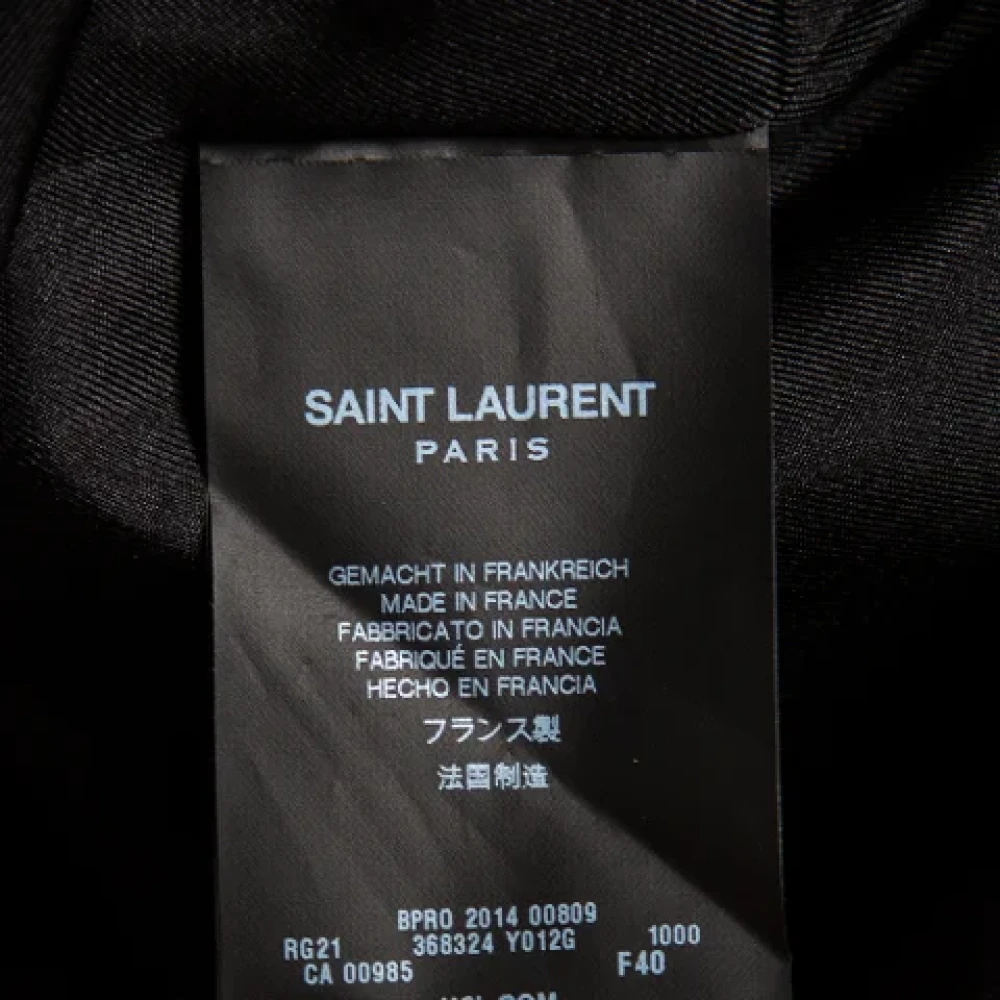 Yves Saint Laurent Vintage Pre-owned Acetate dresses Black Dames