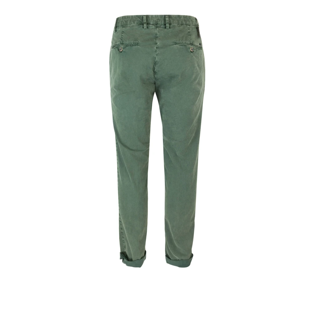 Mason's Groene Chino Broek Regular Fit Rits- en Knoopsluiting Green Heren