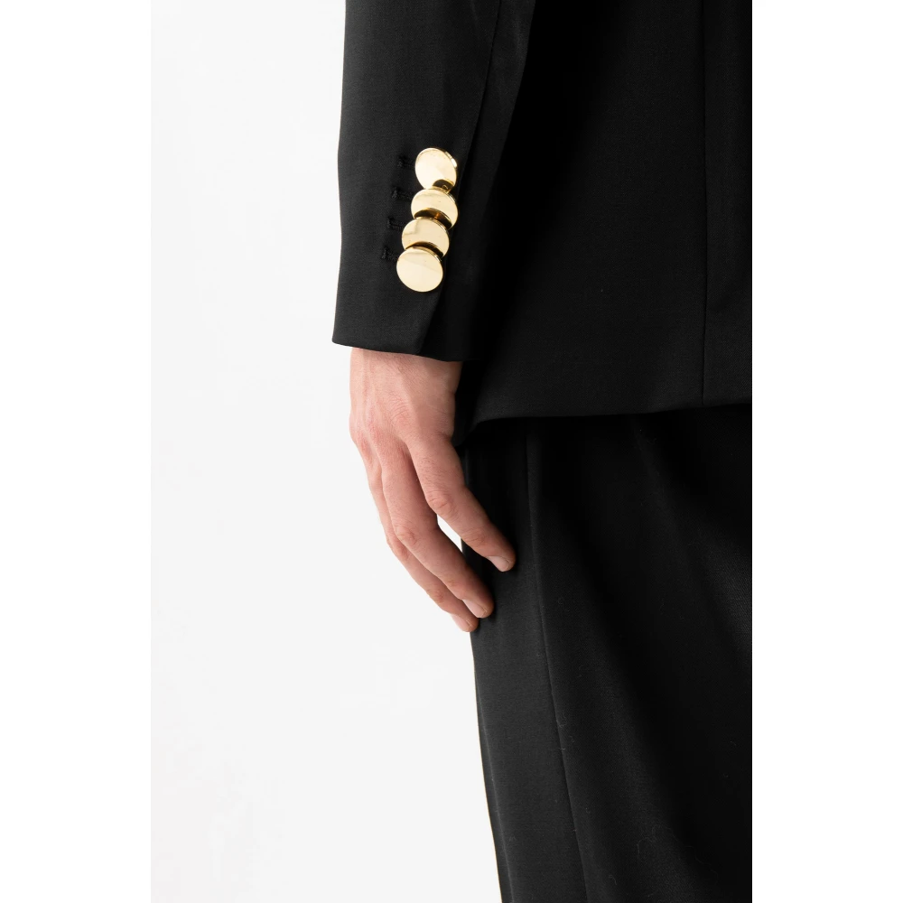 Corsinelabedoli Dubbelbreasted jassen met lans revers Black Heren