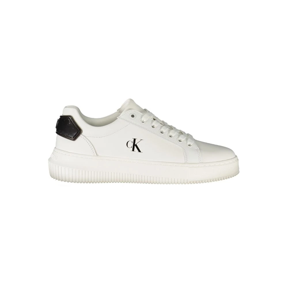 Calvin Klein Women's White Leather Sneaker Urban Elegance