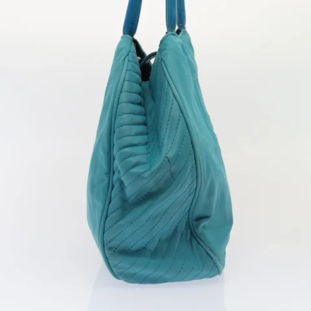 Yves Saint Laurent Vintage Pre-owned Nylon handbags Blue Dames