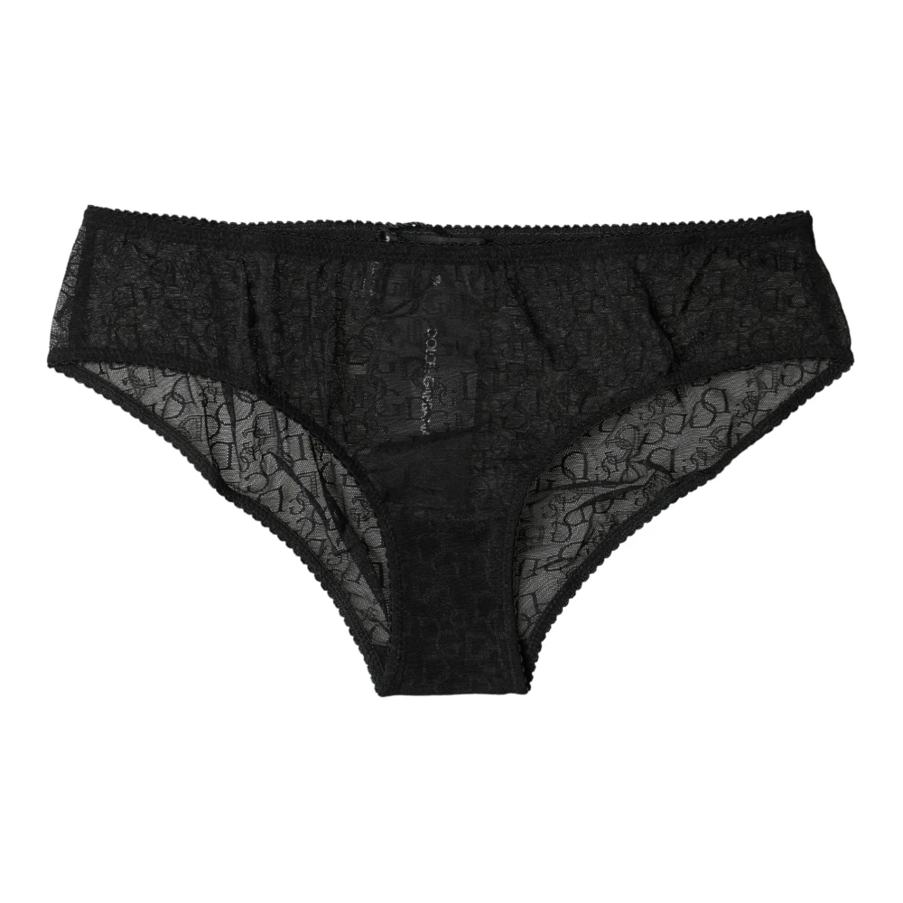 Dolce & Gabbana Vrouw Zwart Ondergoed Dames, S, Nylon, Brief Slipjes
