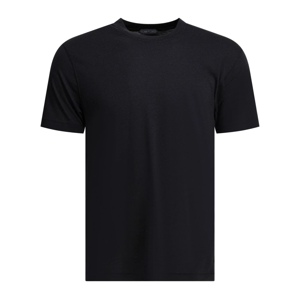 Tom Ford Men's Black Lyocell Cotton Crew Neck T-Shirt