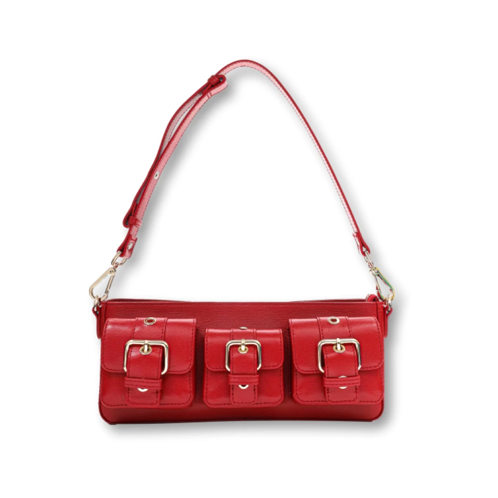 Núnoo Rode schoudertas met uniek design Red Dames