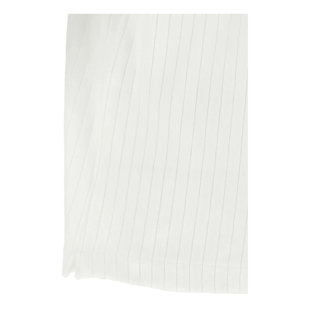 Casablanca Witte Fluwelen Rits Funnel Hals Top White Heren
