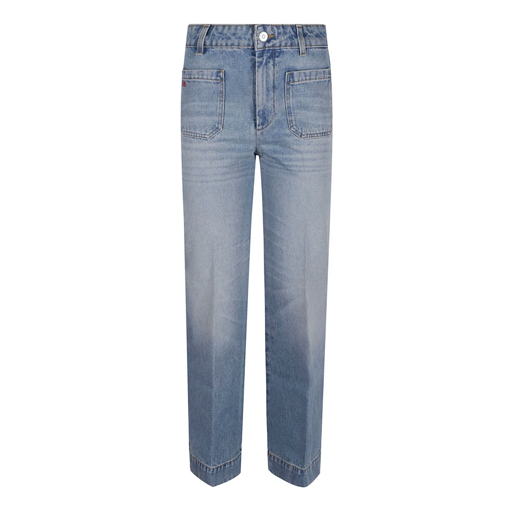 Victoria Beckham Blauwe Jeans met Verborgen Ritssluiting Blue Dames