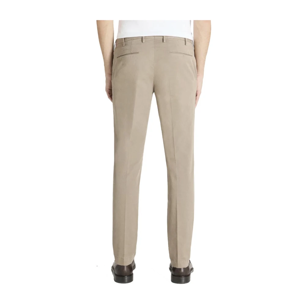 PT Torino Katoenen Heren Slim Fit Broek Beige Heren
