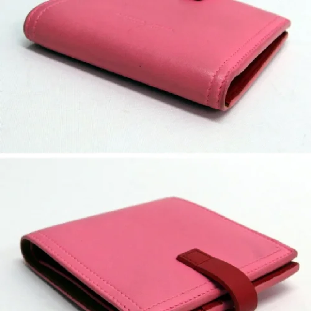 Bottega Veneta Vintage Pre-owned Leather wallets Pink Dames